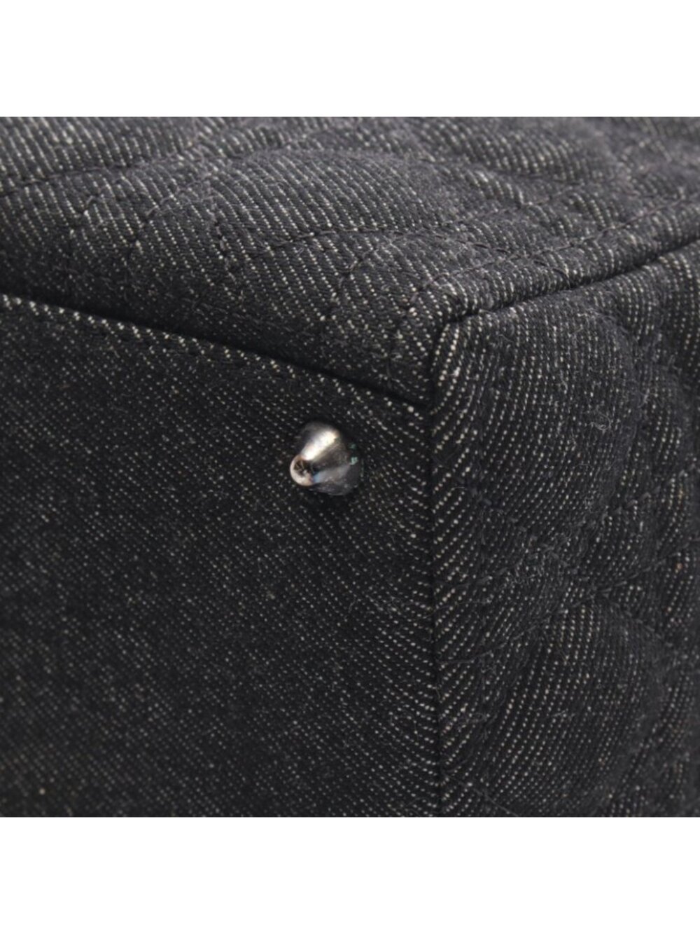 ★SOLD★ Dior Dio Handbag Ladydio Cannage Denim Black 2-Way Tote - Picture 5 of 5